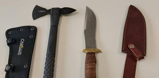 Fearsome set of knives handed in to police