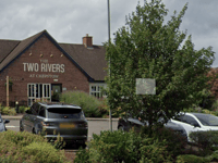 Gridlocked traffic due to unauthorised traffic lights on A48 Chepstow