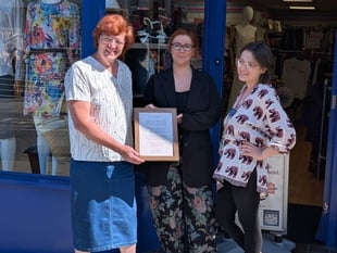 Volunteer pens sonnet for Chepstow shop