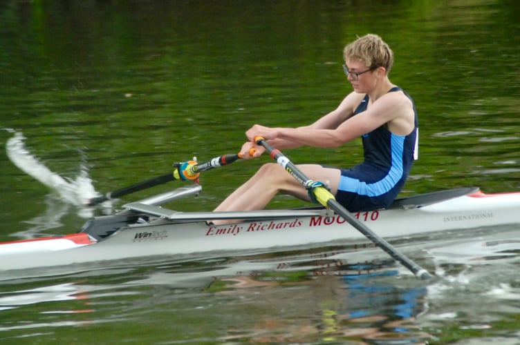 Monmouth Comprehensive sculler Sam Willis powers to victory
