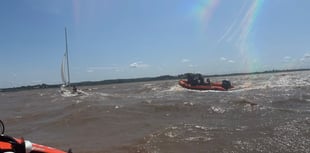 Two saved by emergency services as catamaran capsizes