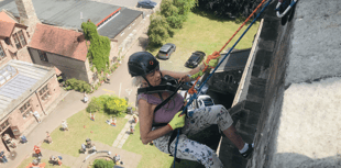 Rosalyn leads the way at charity abseil