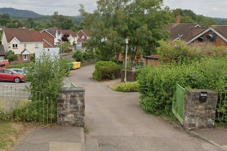 The Mounton Road entrance to the Severn View Care home. 