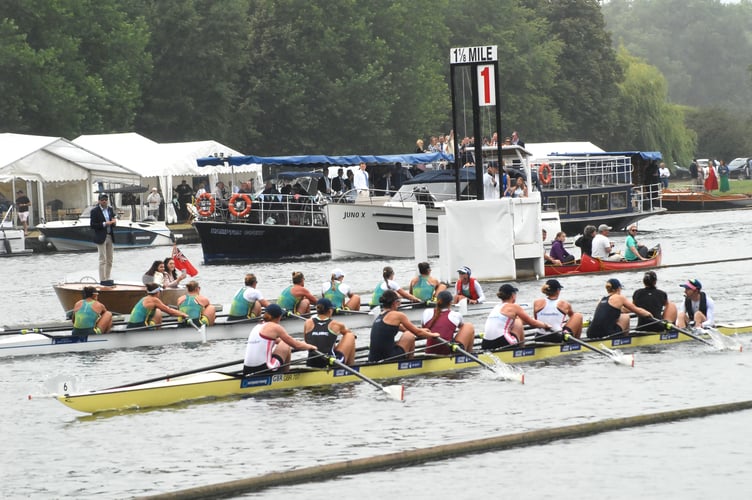 Jack Tottem steering the GB women's 8 to semi-final victory over Australia