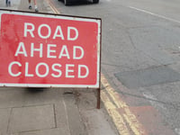Gwent Police road closure near Chepstow