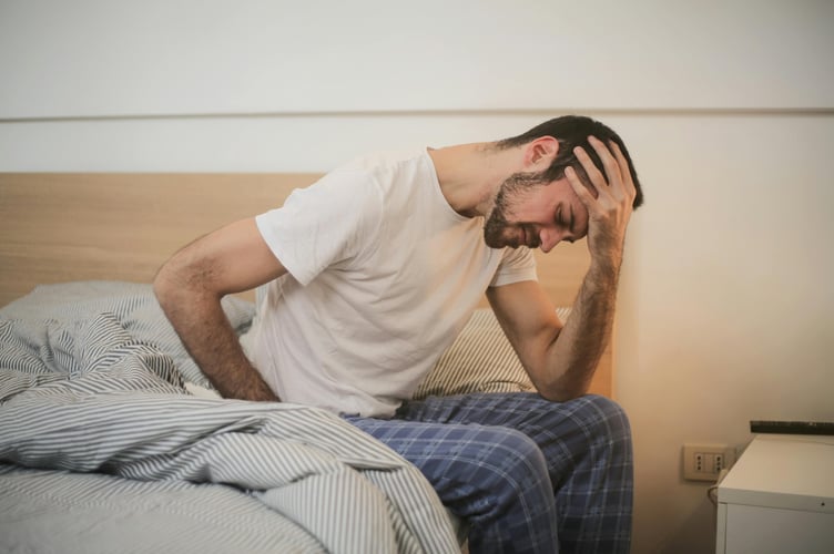 Hangover stock image
