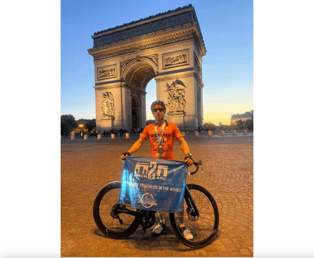 Sam goes extra mile raising £24k in 290-mile Arch to Arc challenge