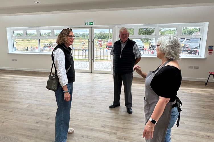 Catherine Fookes MP and Cllr John Crook at Rogiet Community Juncti