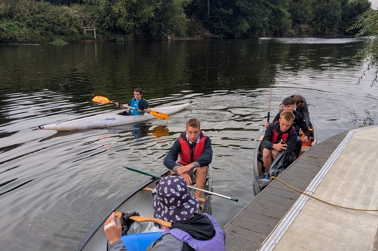 Canoeing down the River Wye for Cancer Research