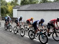 WATCH: The Tour of Britain roars through Abergavenny's Ross Road
