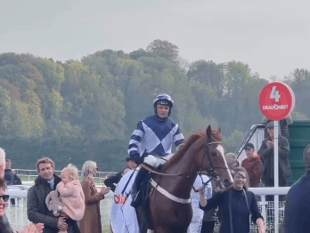 Sam celebrates Champion Hurdle success at first Welsh Racing Festival