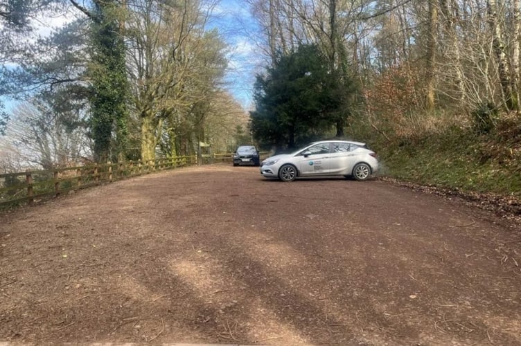 The Beacon View car park near Trellech. 