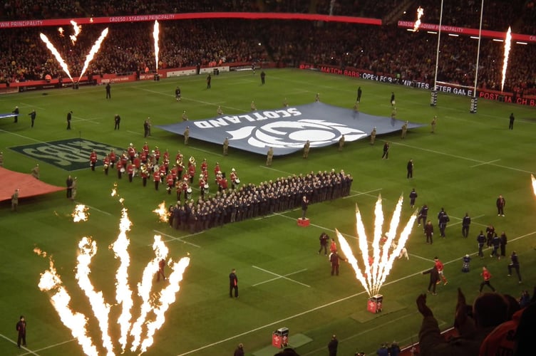 Monmouth Male Voice Choir were honoured to appear at the Wales v Scotland Six Nations game in 2016