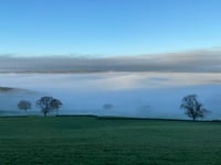 Cloud inversion fills Monnow Valley near Monmouth