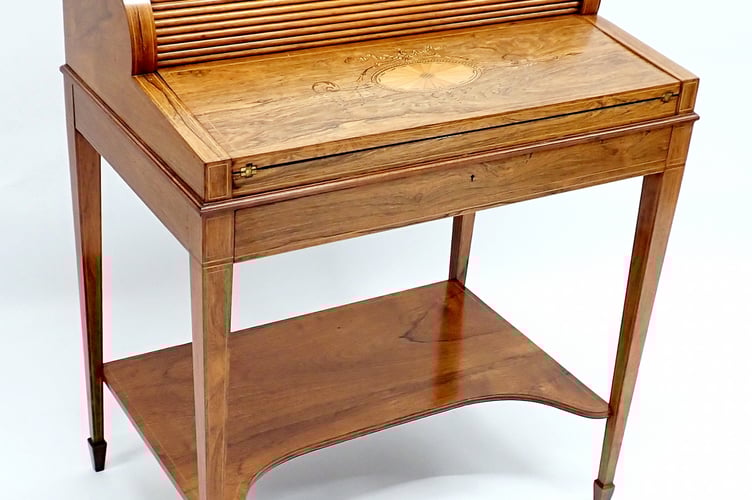 Victorian rosewood tambour desk