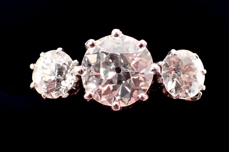 Fine Three Stone Diamond Ring