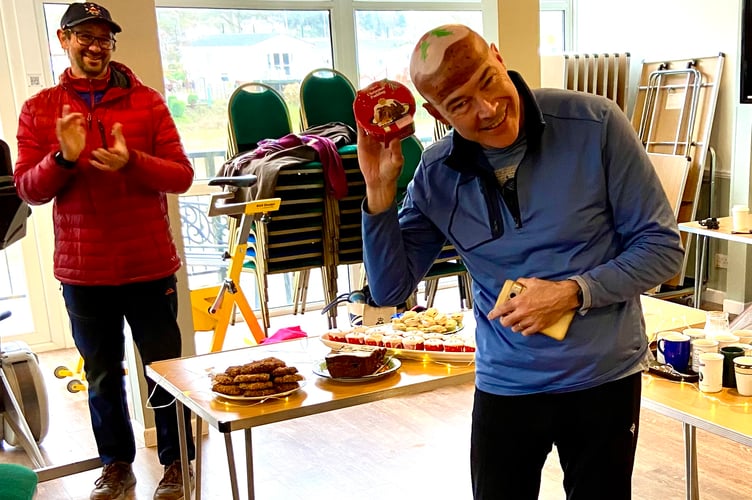 Alex Mitchell was a runaway winner of the fancy dress, with his Xmas Pud head painting