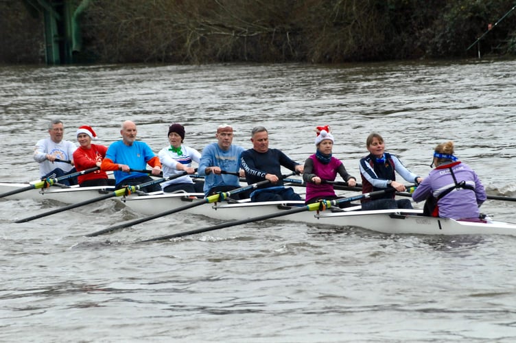 Festive Monmouth RC members put their backs into it