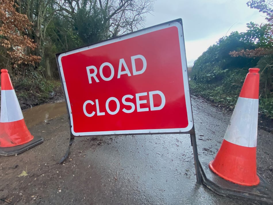 Temporary road closure on Chepstow High Street