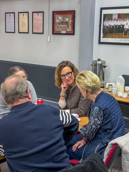 Catherine Fookes MP speaking to residents at her Caldicot Coffee Morning