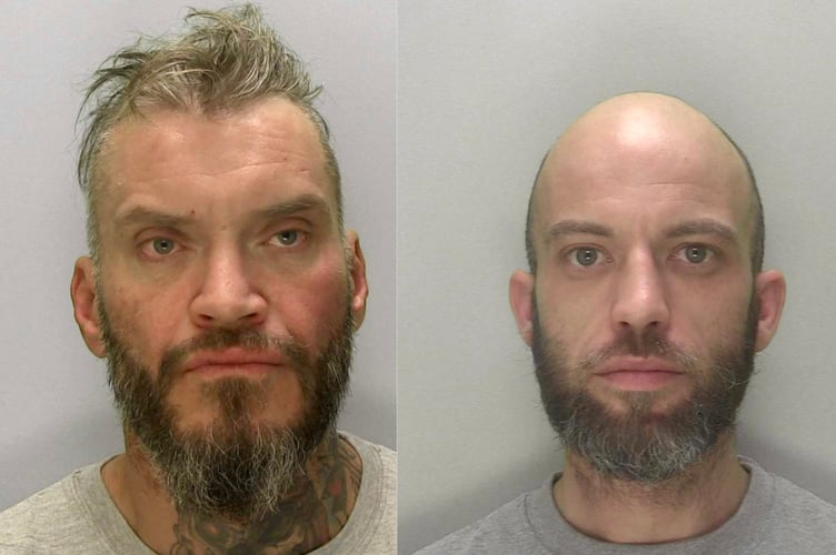 Andrew Rowbotham, left, and Joshua Rice were jailed for a total of more than eight years