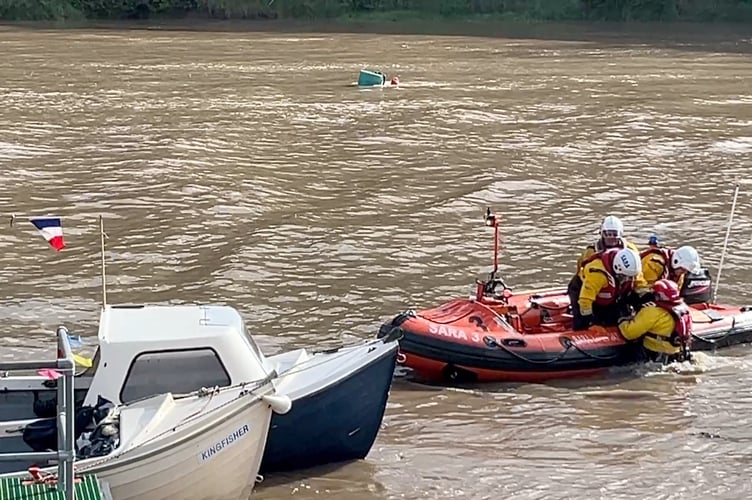 Members of SARA gave a water rescue demonstration.
