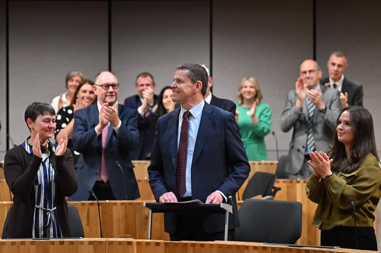 Plaid Cymru leader Rhun ap Iorwerth after being elected Wales’ new First Minister in a historic Senedd vote