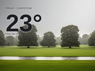 Chepstow: light rain, high of 23°C