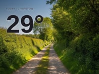 Chepstow: sunny day, high of 29°C