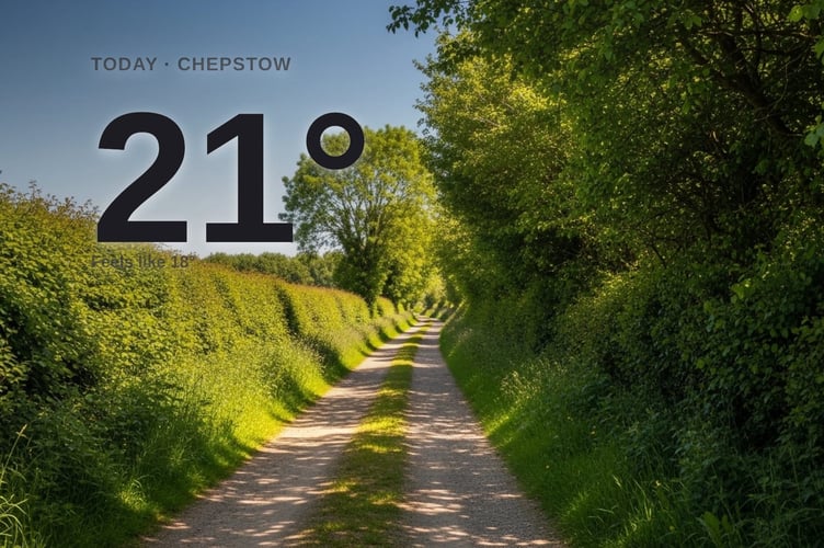 Chepstow weather: sunny Thursday with little chance of rain and a high of 21°C