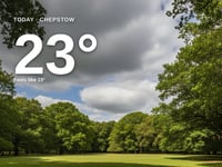 Chepstow: partly cloudy, high of 23°C