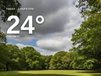 Chepstow: partly cloudy, high of 24°C